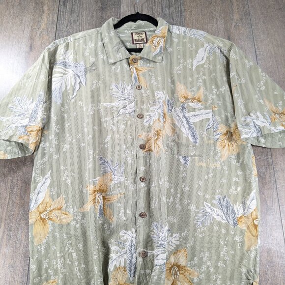 Tommy Bahama Shirt Mens XL Multicolor Floral Print 100% Silk Hawaiian Button Up - Picture 1 of 8